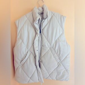 Abercrombie & Fitch Vegan Leather Puffer Vest, Size XL